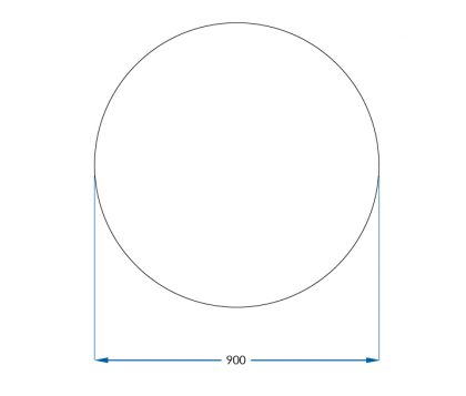 Reflekta Round Pencil Edge Mirror 900mm Tech