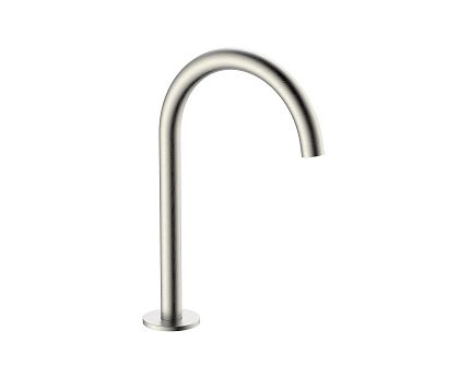 Spin Brushed Nickel Round Basin/Bath Hob Spout