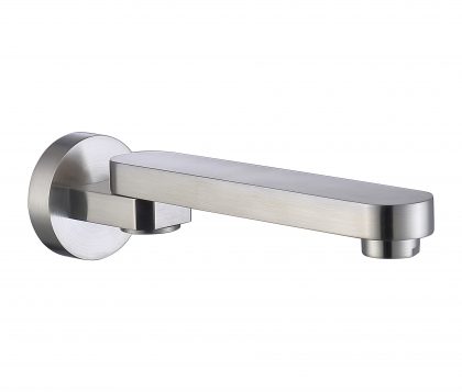 OMEGA Swivel Wall Spout Brushed Nickel 220mm