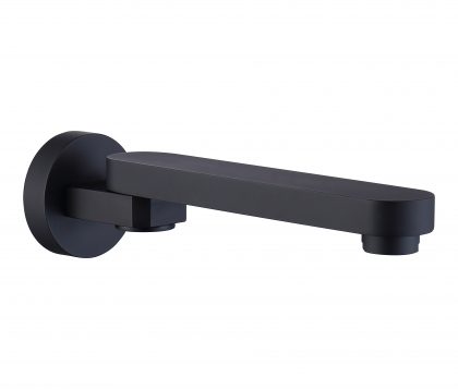 OMEGA Swivel Wall Spout Matte Black 220mm