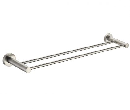 SPIN Double Towel Rail Brushed Nickel 600mm