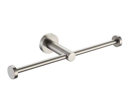 SPIN Double Toilet Roll Holder Brushed Nickel