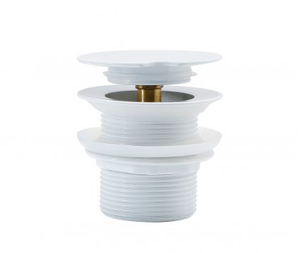 TURN DOWN Bath Waste Without Overflow Gloss White 60x45mm