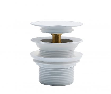 TURN DOWN Bath Waste Without Overflow Matte White 60x45mm