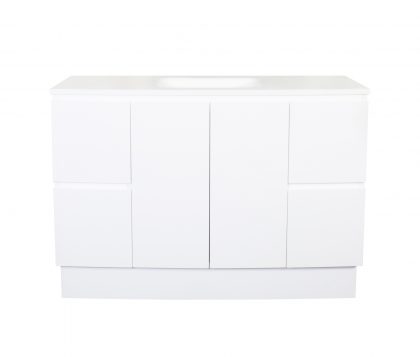 AMALFI Floor Mount Vanity 1200mm Gloss White