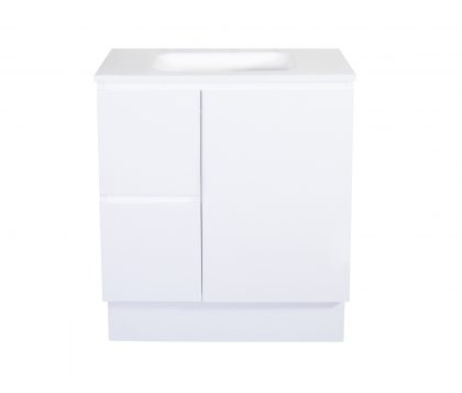 AMALFI Floor Mount Vanity 750mm Gloss White