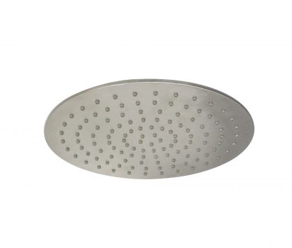 Monsoon Round Slim Shower Head 300mm (Brushed Nickel)