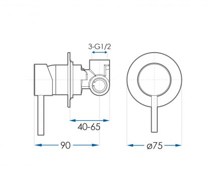 SPIN In Wall Mixer Set Tech