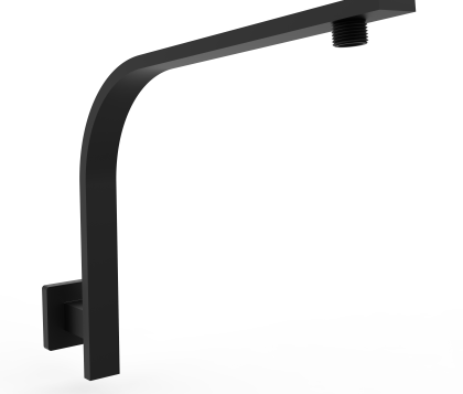 QUADRA Square Gooseneck Wall Arm Matte Black