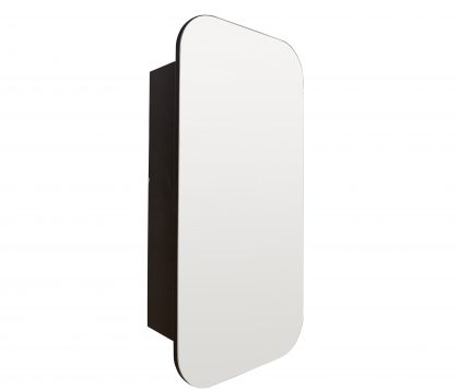 OASIS Rectangle Pencil Edge Mirror Cabinet Matte Black 450x900mm