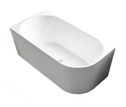 ESTELLE Freestanding Corner Bath LHS Matte White