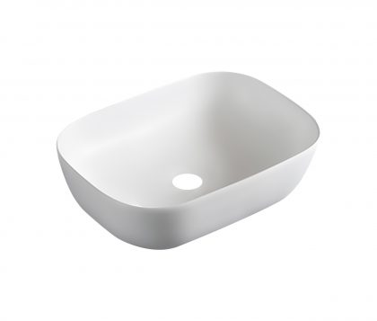BYRON Bench Mount Basin Matte White