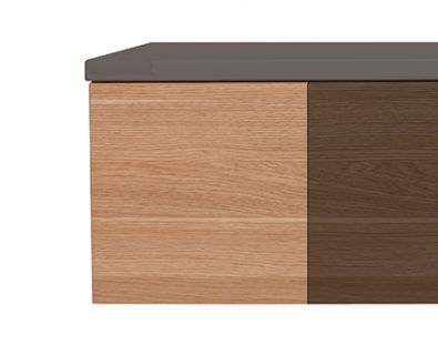 EDEN Wall Hung Modular Vanity Side Cabinet 300mm Oak Laminate>