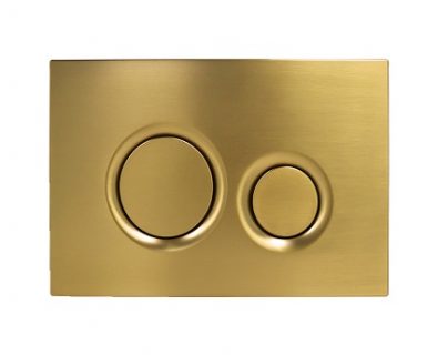 Push Plate for Pneumatic Cistern Brushed Brass 243x159mm>
