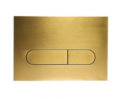 Push Plate for Pneumatic Cistern Brushed Brass 236x152mm>