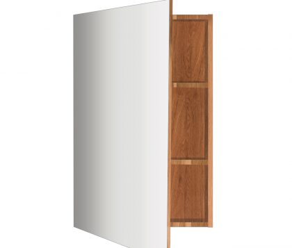 OSCA Tall Mirror Cabinet Pencilled Edge Timber 600mm