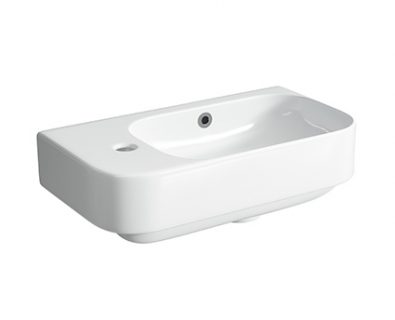 BYRON Mini Wall Hung Basin (RHS) Gloss White>